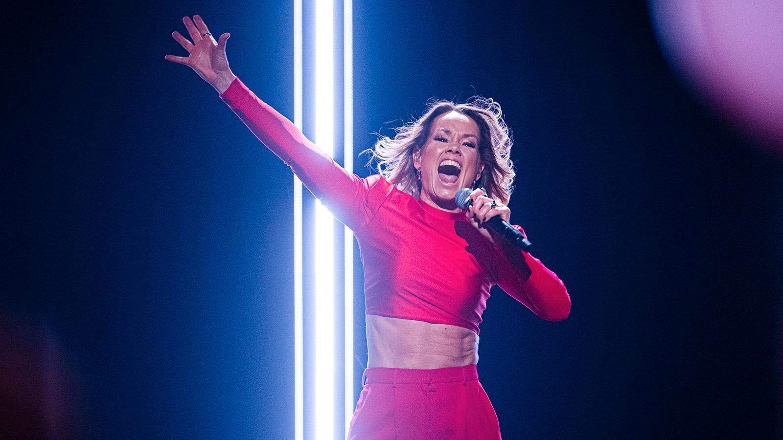 Linda Bengtzing på Melodifestivalens scen 2020