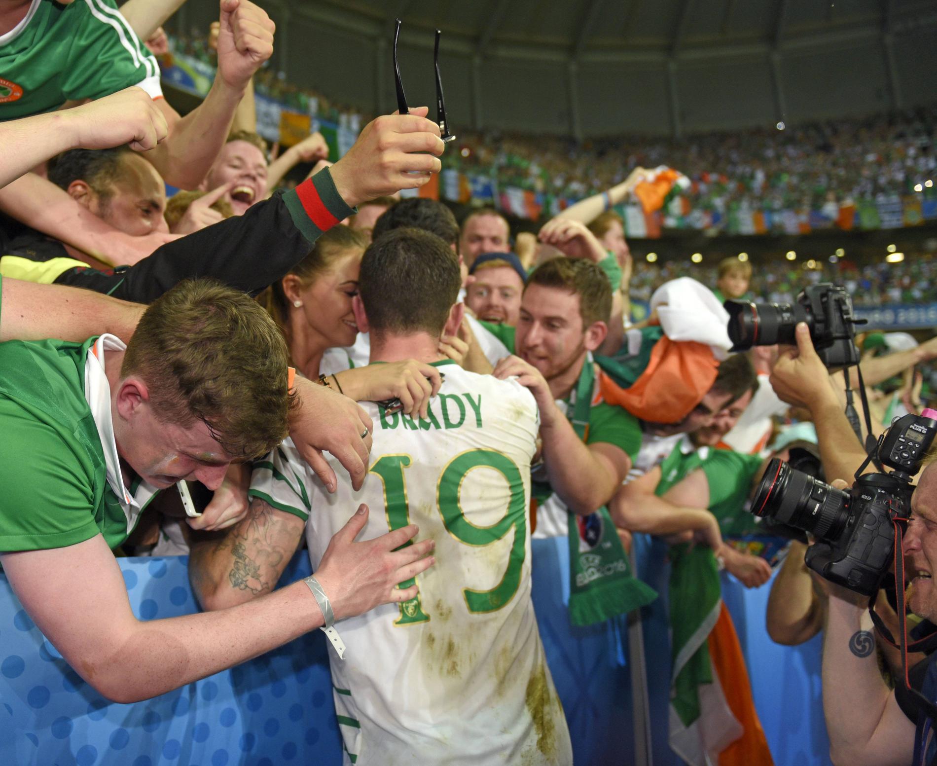 Irländska fans.