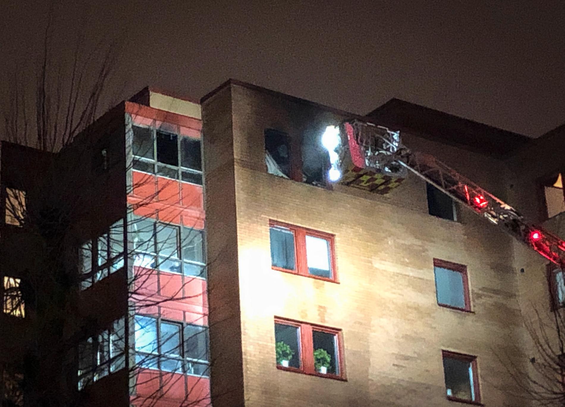 Lägenhetsbrand på Friisgatan i Möllevången i Malmö.