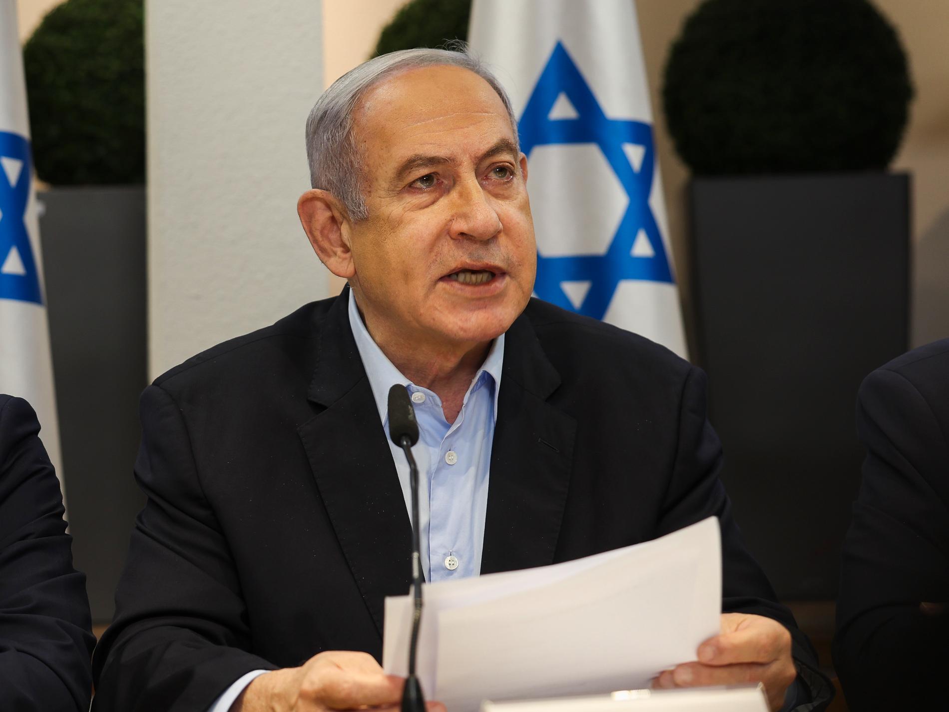 Netanyahu motsätter sig tvåstatslösning