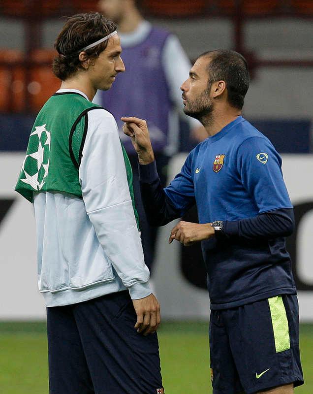Zlatan Ibrahimovic och Pep Guardiola.