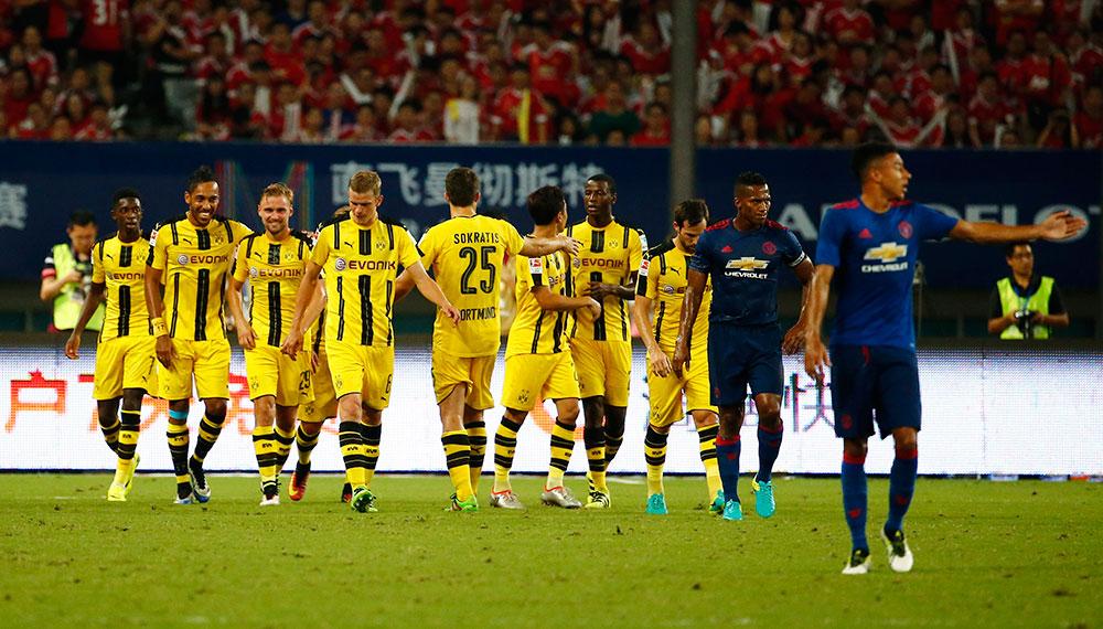 Dortmund vann stort i träningsmatchen mot United