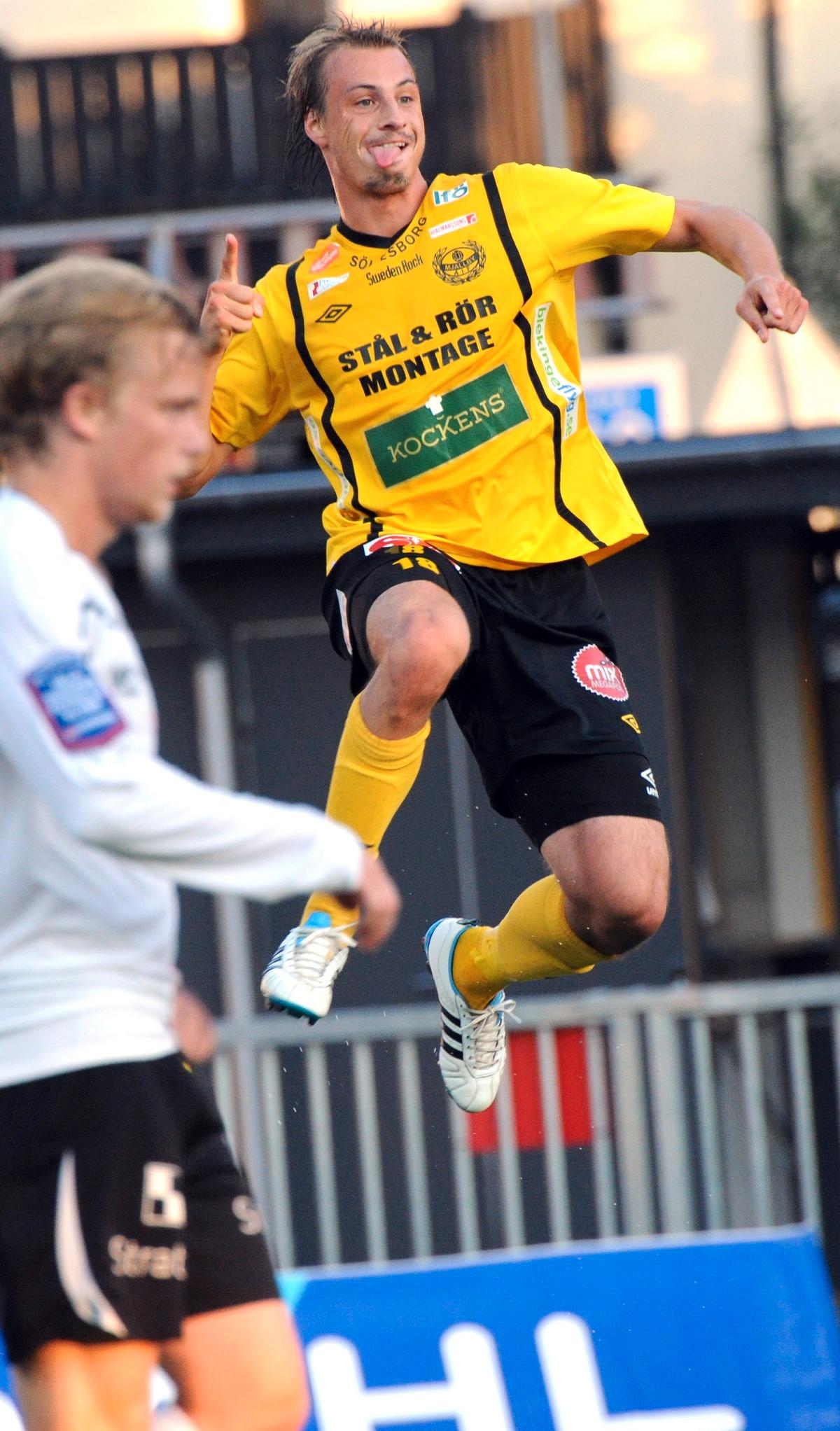 Pär Ericsson i Mjällby-tröjan förra säsongen.