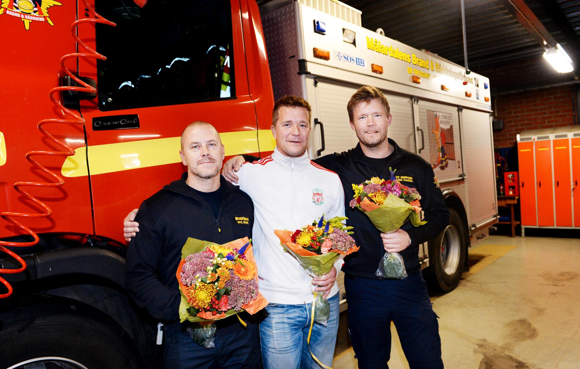 Ihop med Björn Svensson och Mikael Bergner räddade Tommy Tuike livet på Reine Ullén under skogsbranden.
