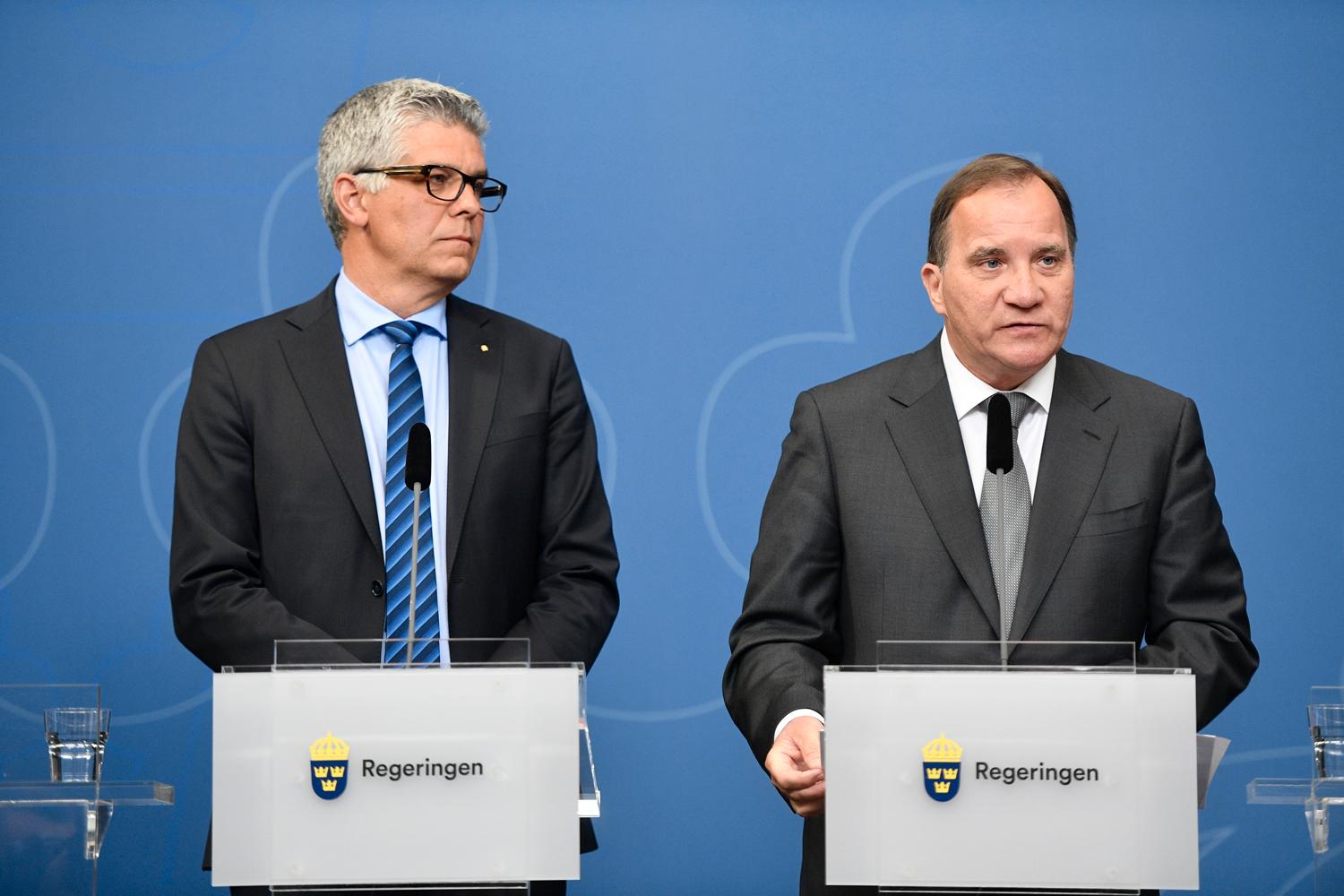 Anders Thornberg, generaldirektör Säkerhetspolisen och stadsminister Stefan Löfven. 