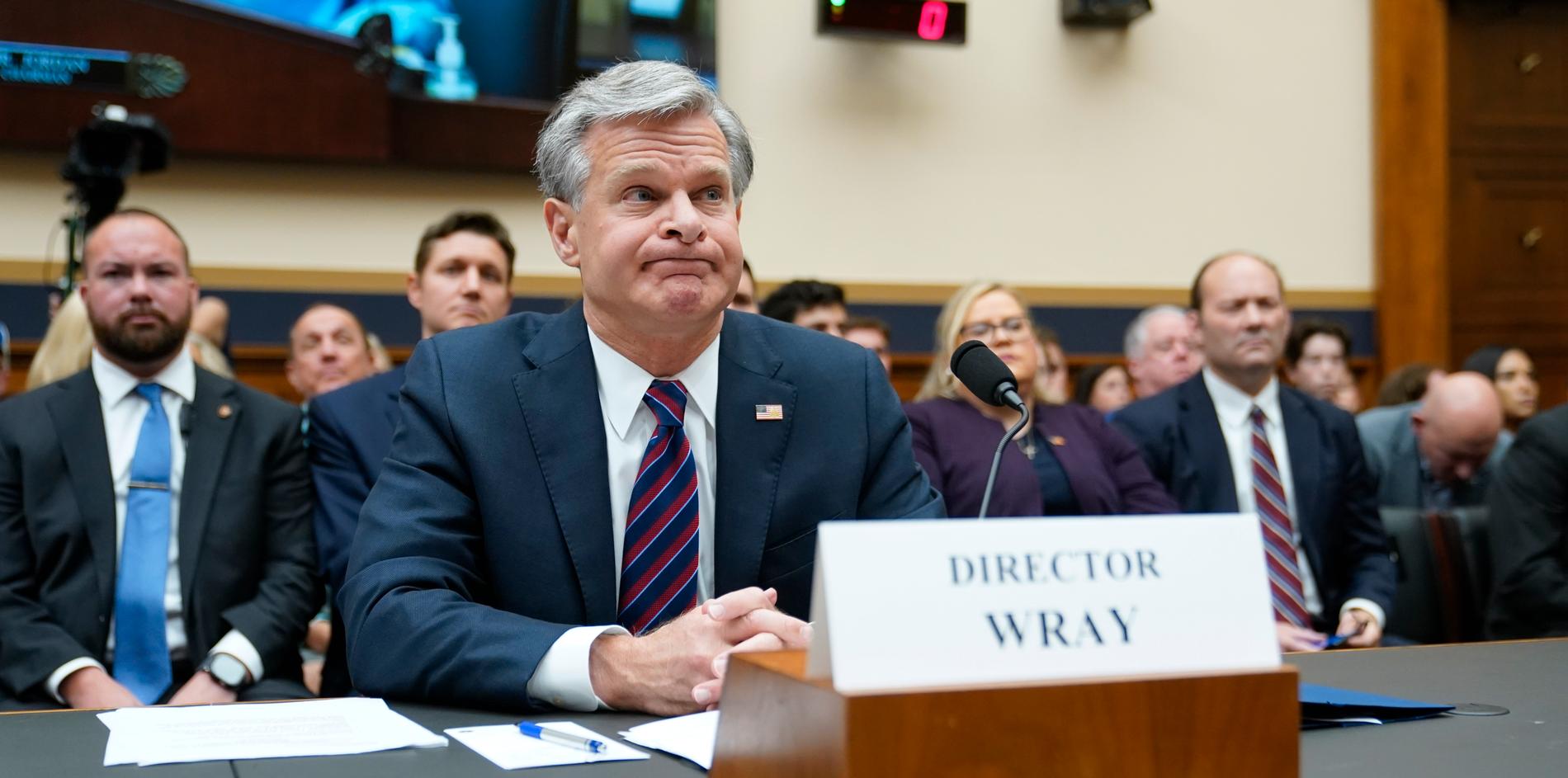 FBI-chefen Christopher Wray pressades av republikanerna i kongressen.