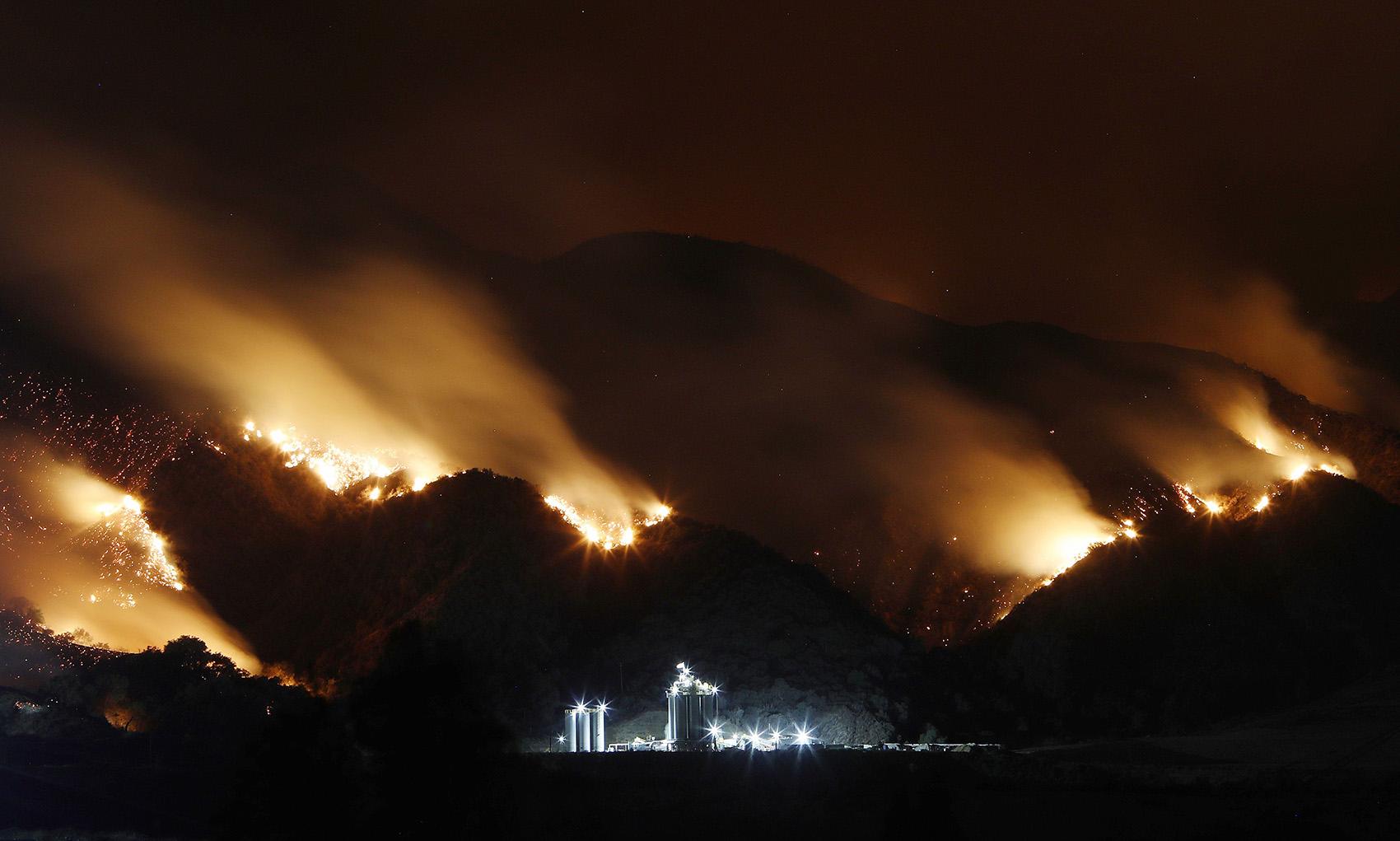 Skogsbrand i Corona i Kalifornien.