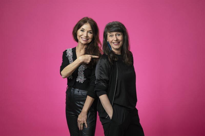 "Melodikryssets" programledare Annika Jankell och Anna Charlotta Gunnarson Pressbild.