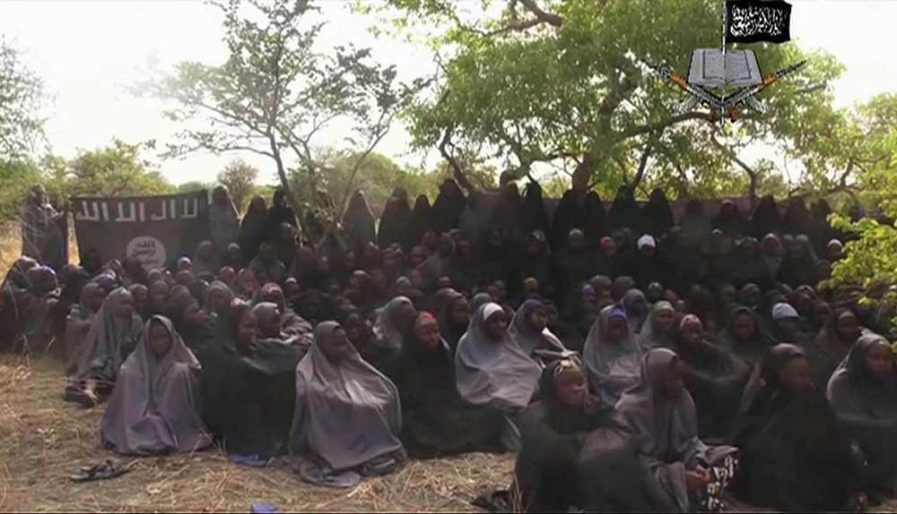 En bild på de bortförda flickorna som släppts av terrorgruppen Boko Haram.