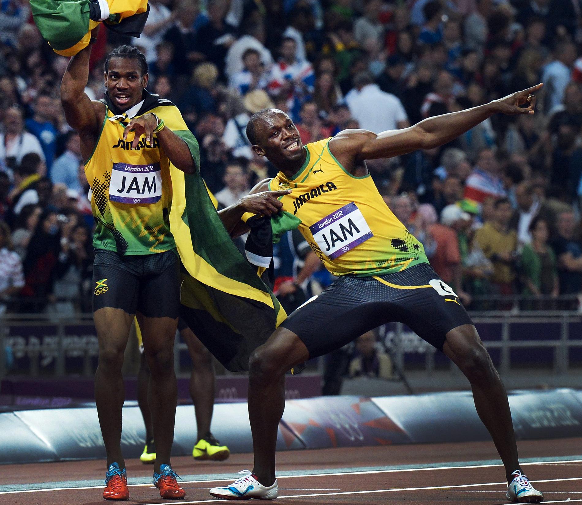 Yohan Blake och Usain Bolt.
