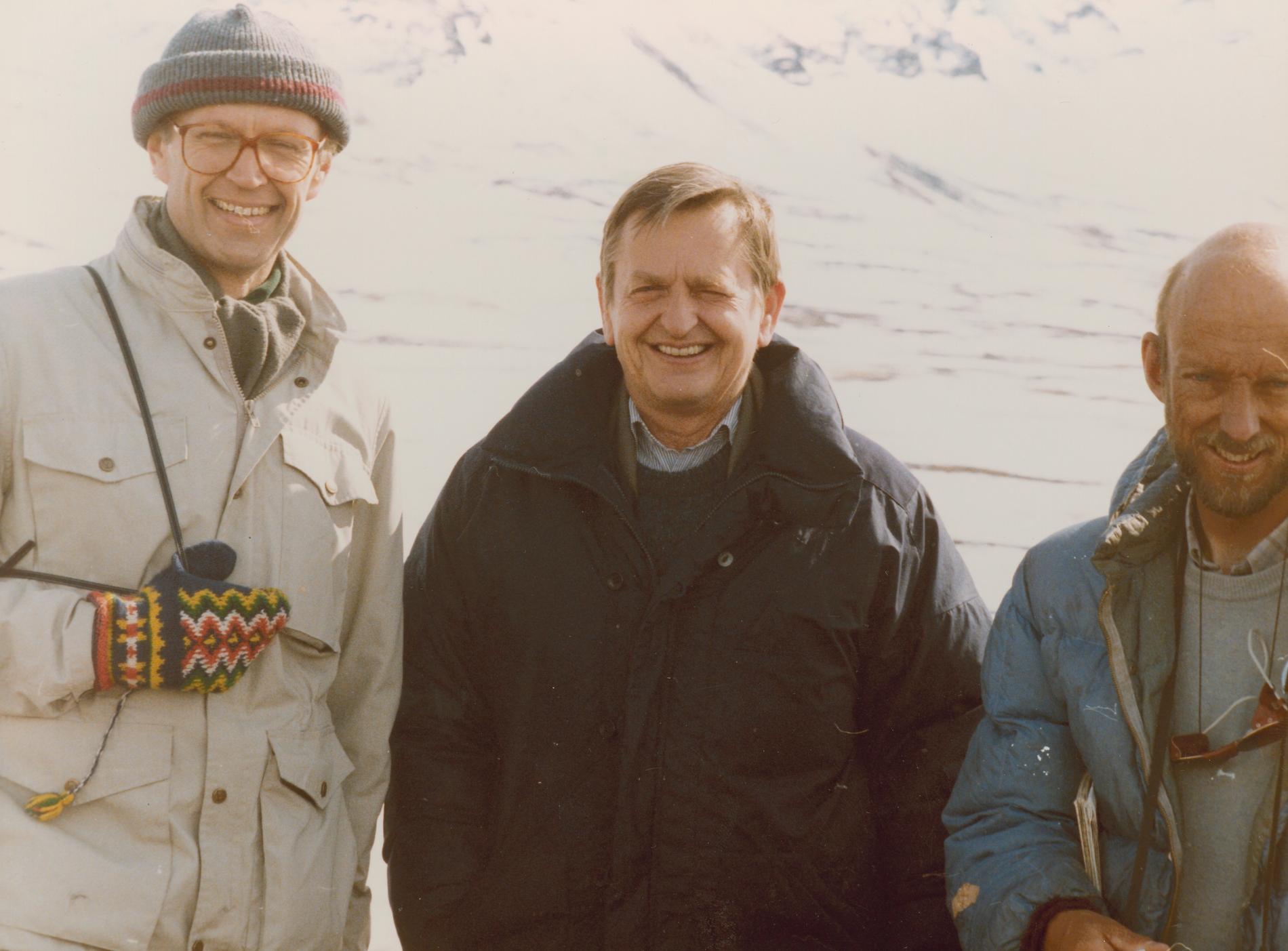 Pierre Schori, Olof Palme och Hans Dahlgren.