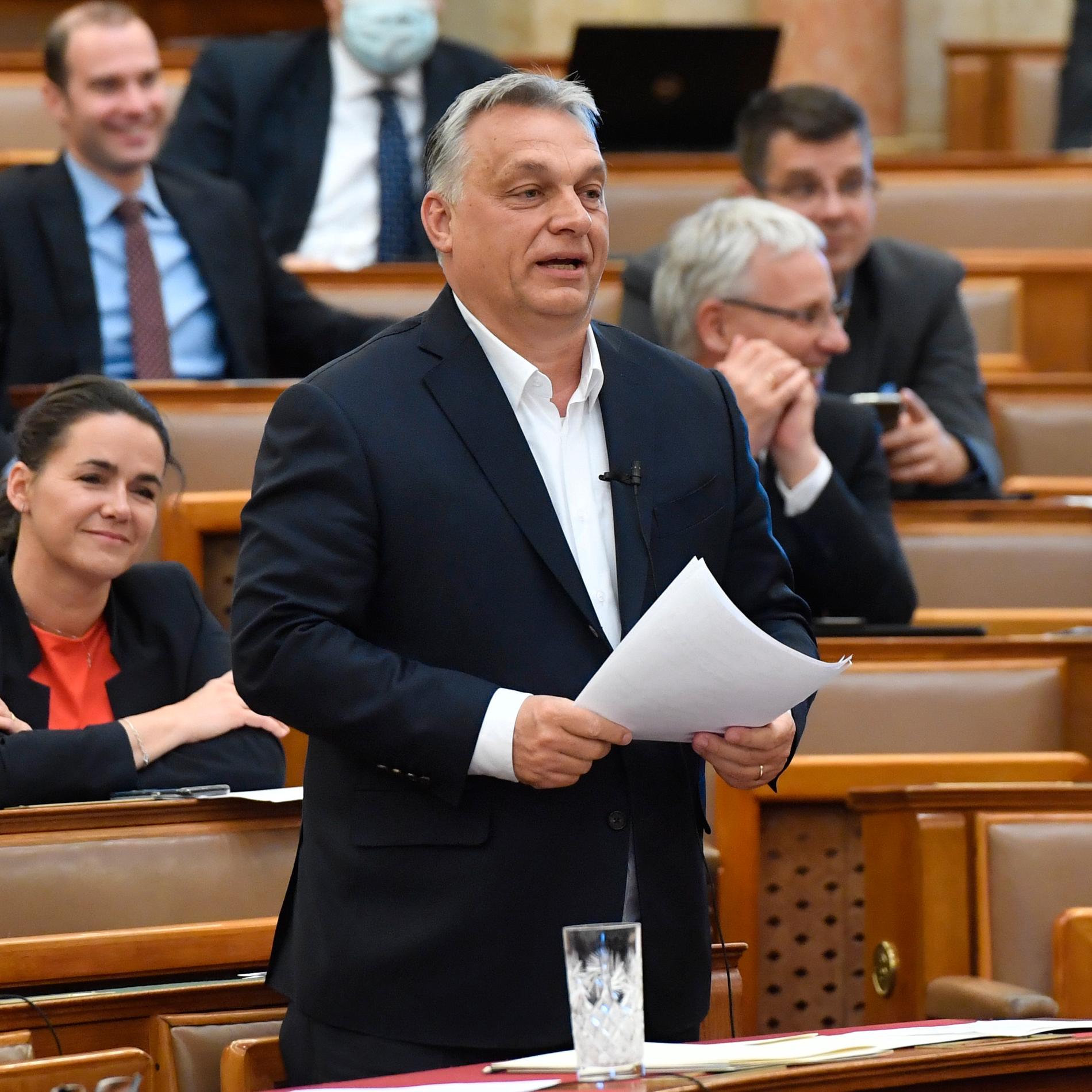 Ungerns premiärminister Viktor Orbán fick utökade maktbefogenheter mot coronakrisen av landets parlament i måndags. Arkivbild.