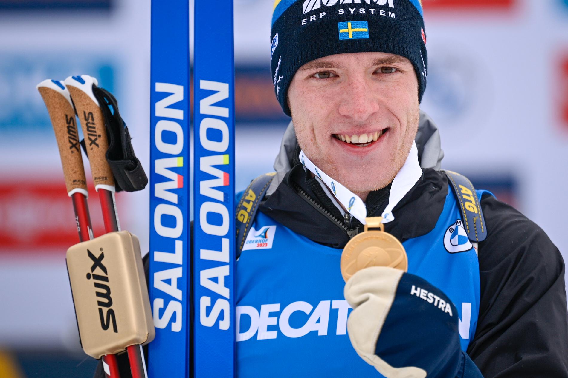 Sebastian Samuelsson tog VM-guld i masstarten i skidskytte-VM