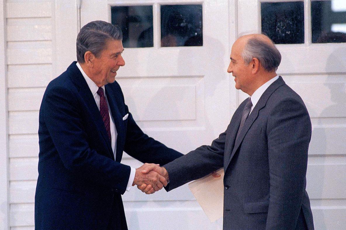 USA:s dåvarande president Ronald Reagan och Sovjetunionens sista ledare Michail Gorbatjov möttes på Island 1986.