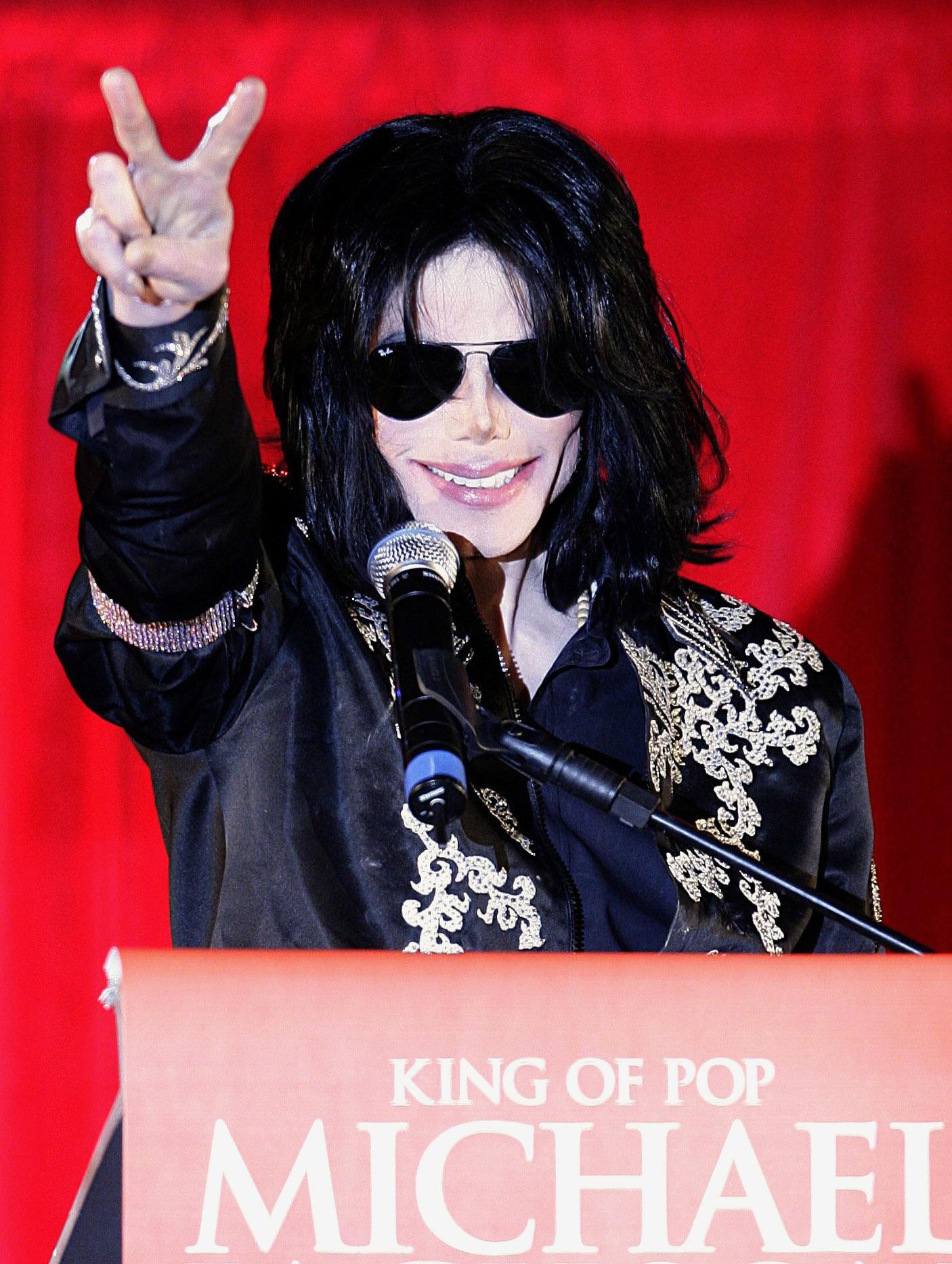 Jackson under presskonferensen i O2 Arena i mars.