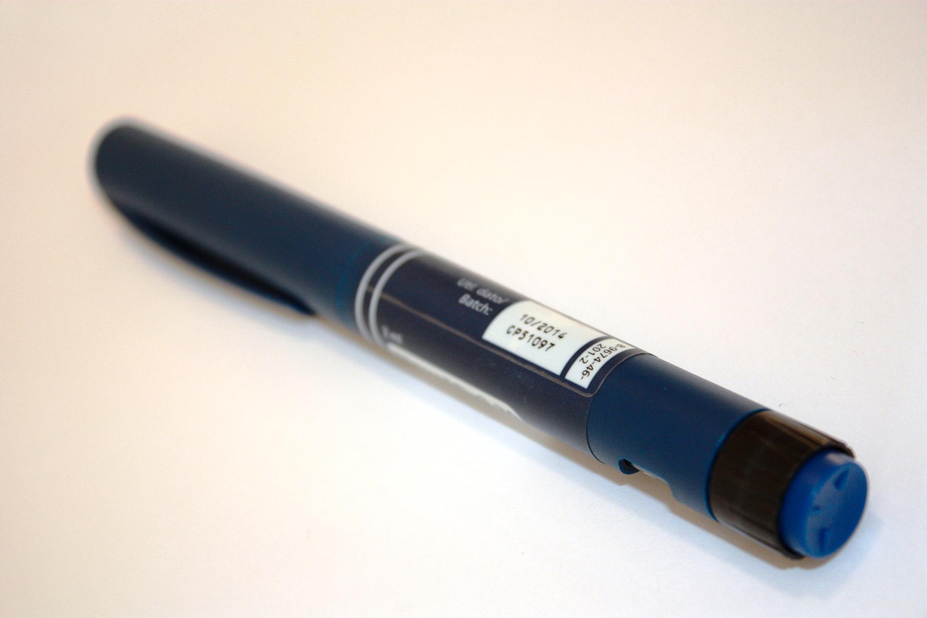 En insulinpenna tillverkad av Novo Nordisk. Arkivbild.