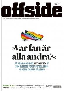 Omslaget till numret av Offside där Anton Hysén kom ut som homosexuell.