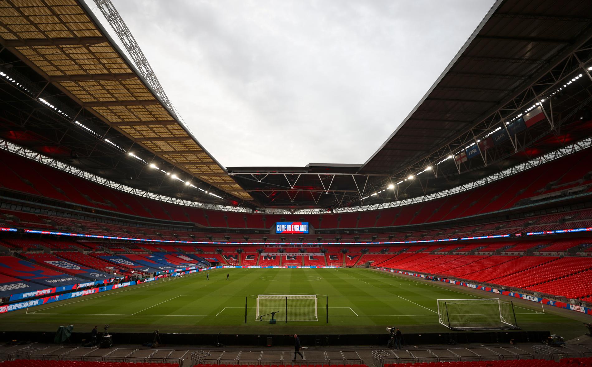 EM-finalen spelas på Wembley i London.