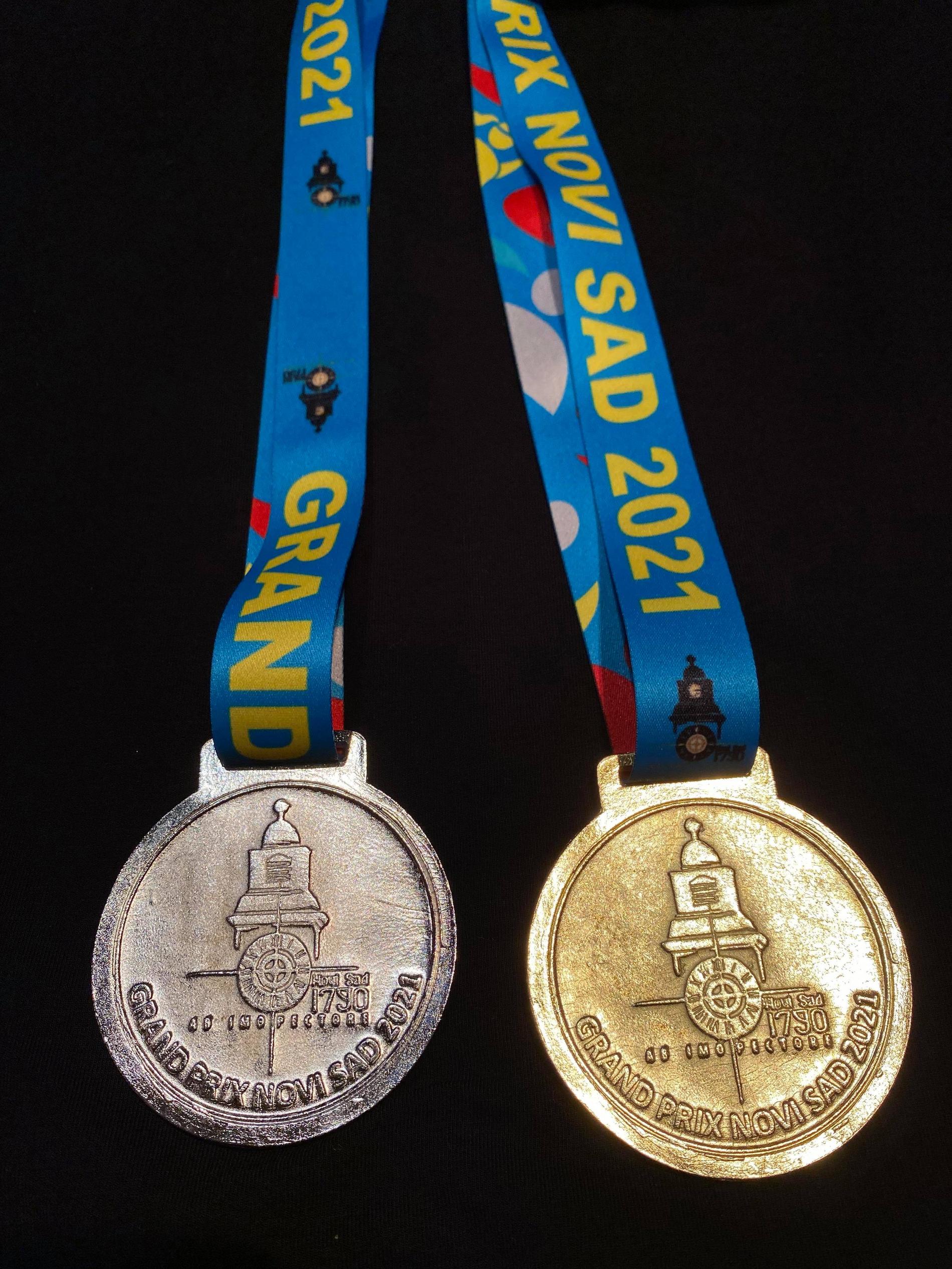 Guld och silver från Grand Prix i Serbien i juli.
