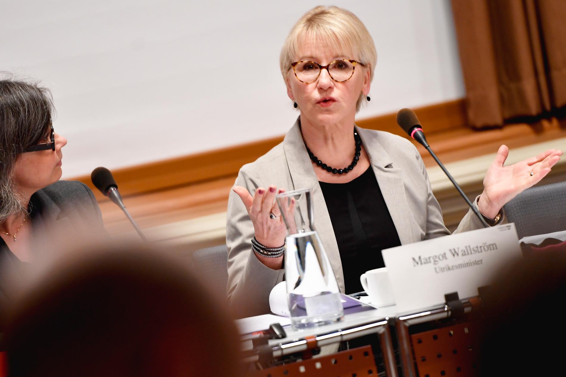 Utrikesminister Margot Wallström (S) har sagt att barnen "om möjligt" ska hämtas hem. Arkivbild.
