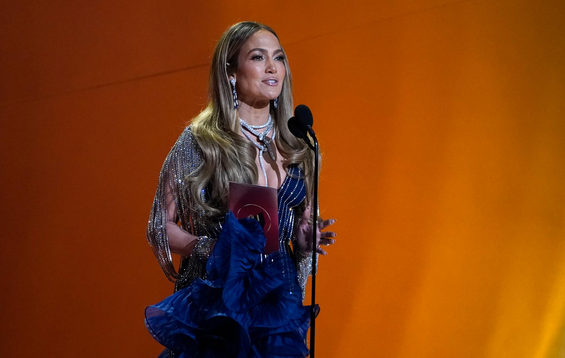 Jennifer Lopez under Grammygalan. 