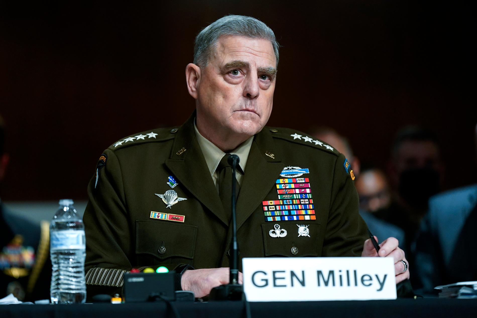 Ordförande i USA:s militära stabsledning joint chief of staff, general Mark Milley.