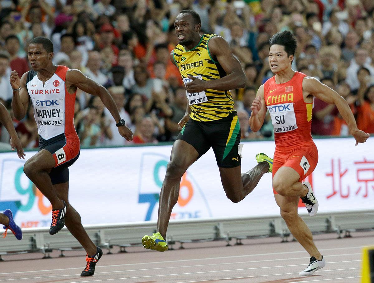 Bolt fick kämpa sig in i loppet.