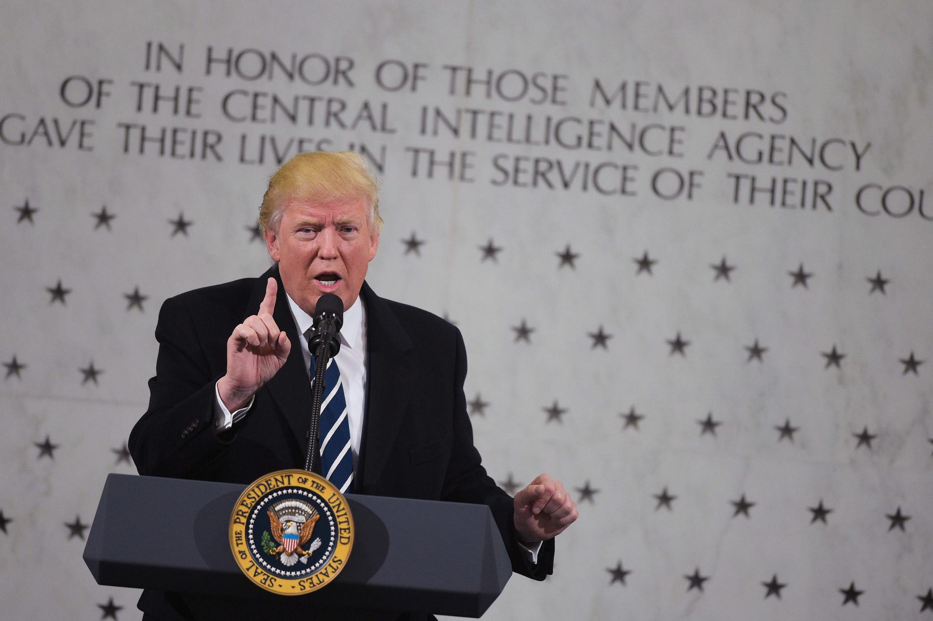 Trump under sitt tal hos CIA.