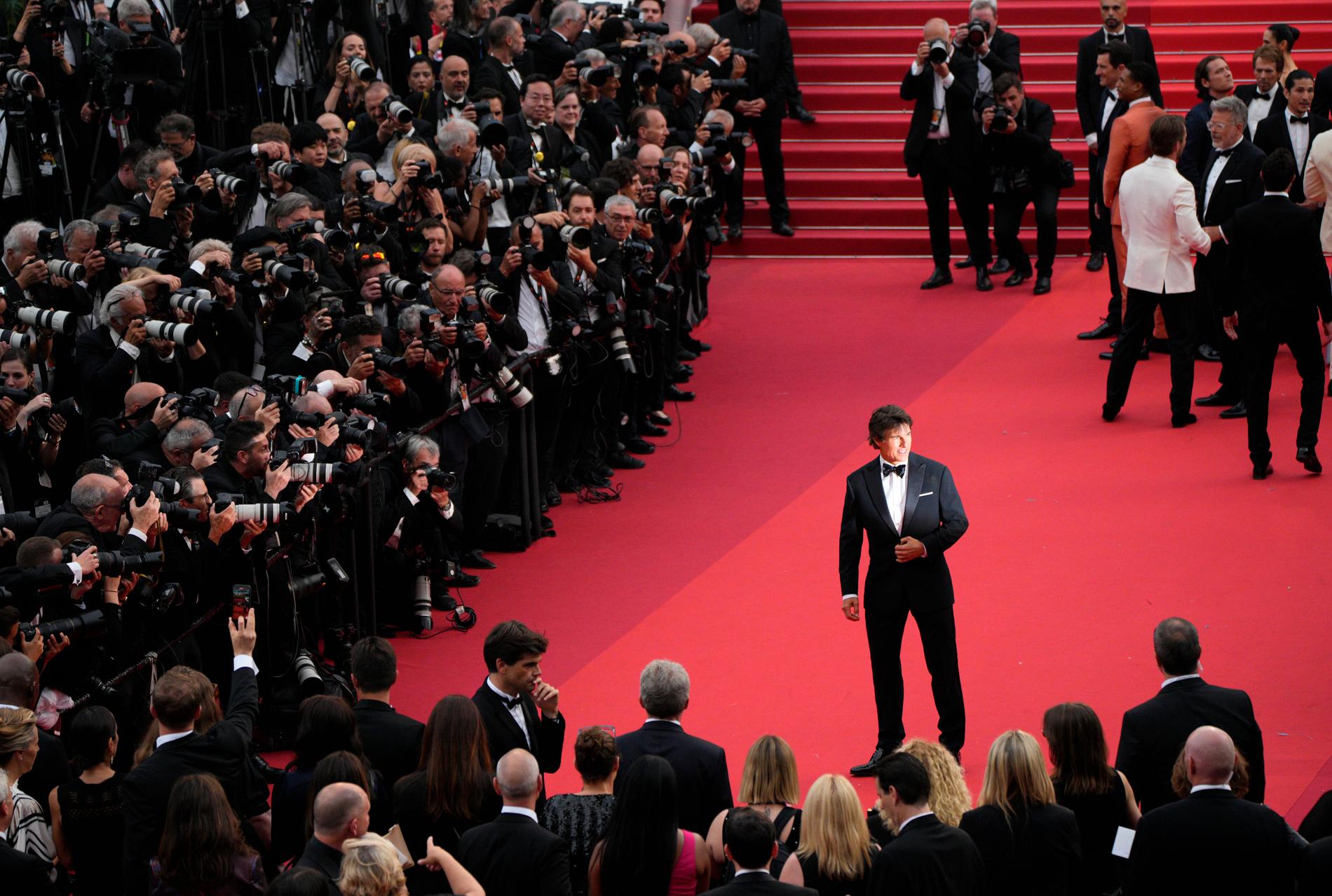 Tom Cruise på röda mattan i Cannes. 