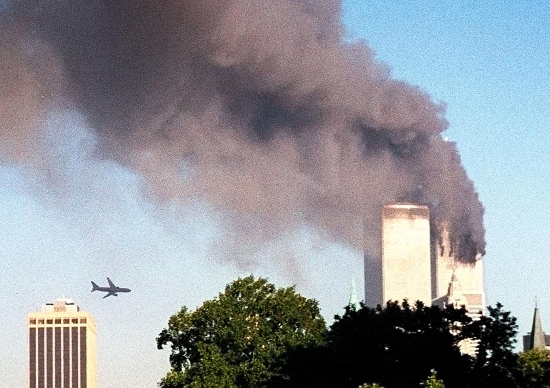 Terrordåden mot World Trade Center i New York 11 september 2001.