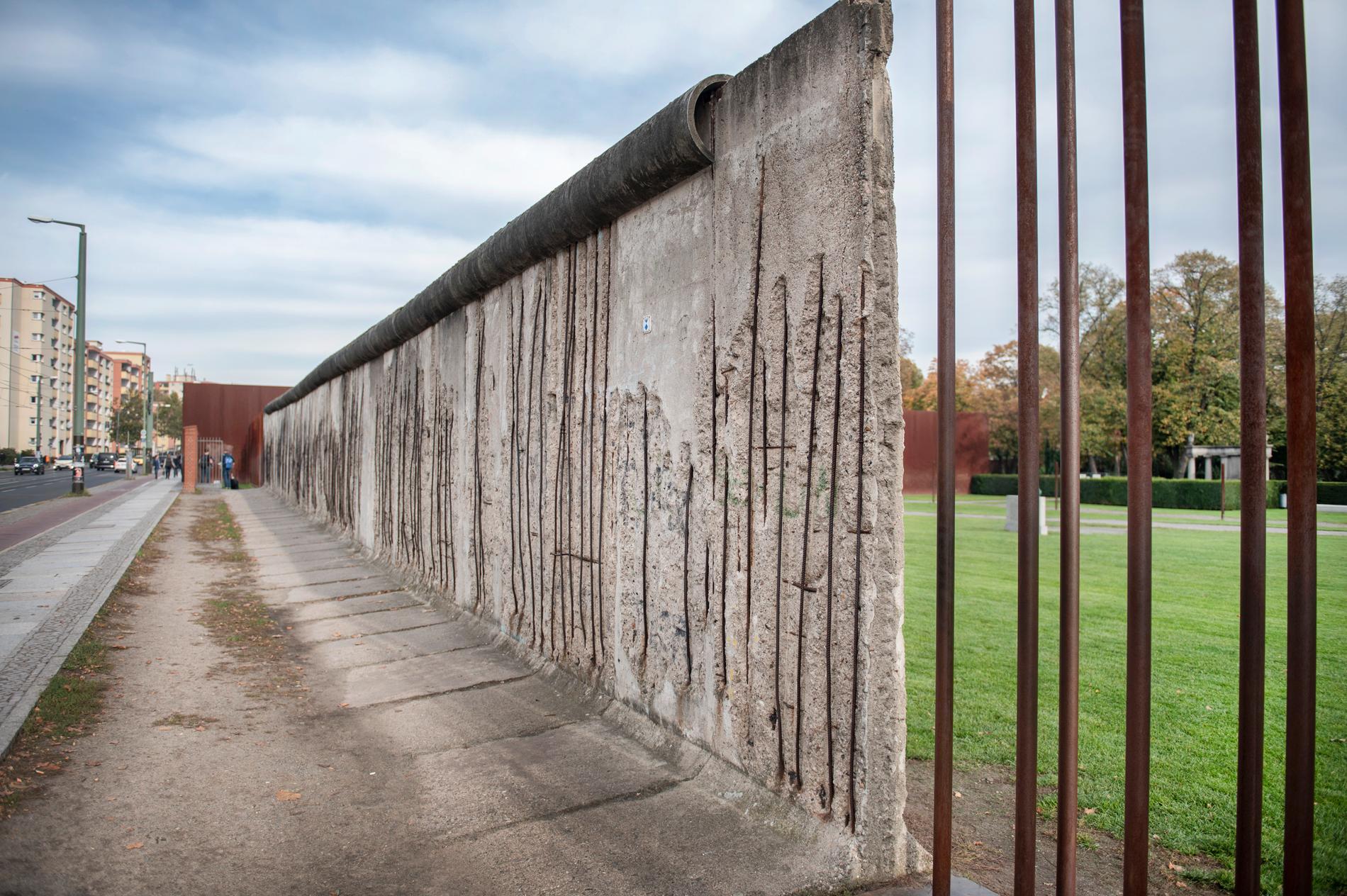 En sektion av Berlinmuren.