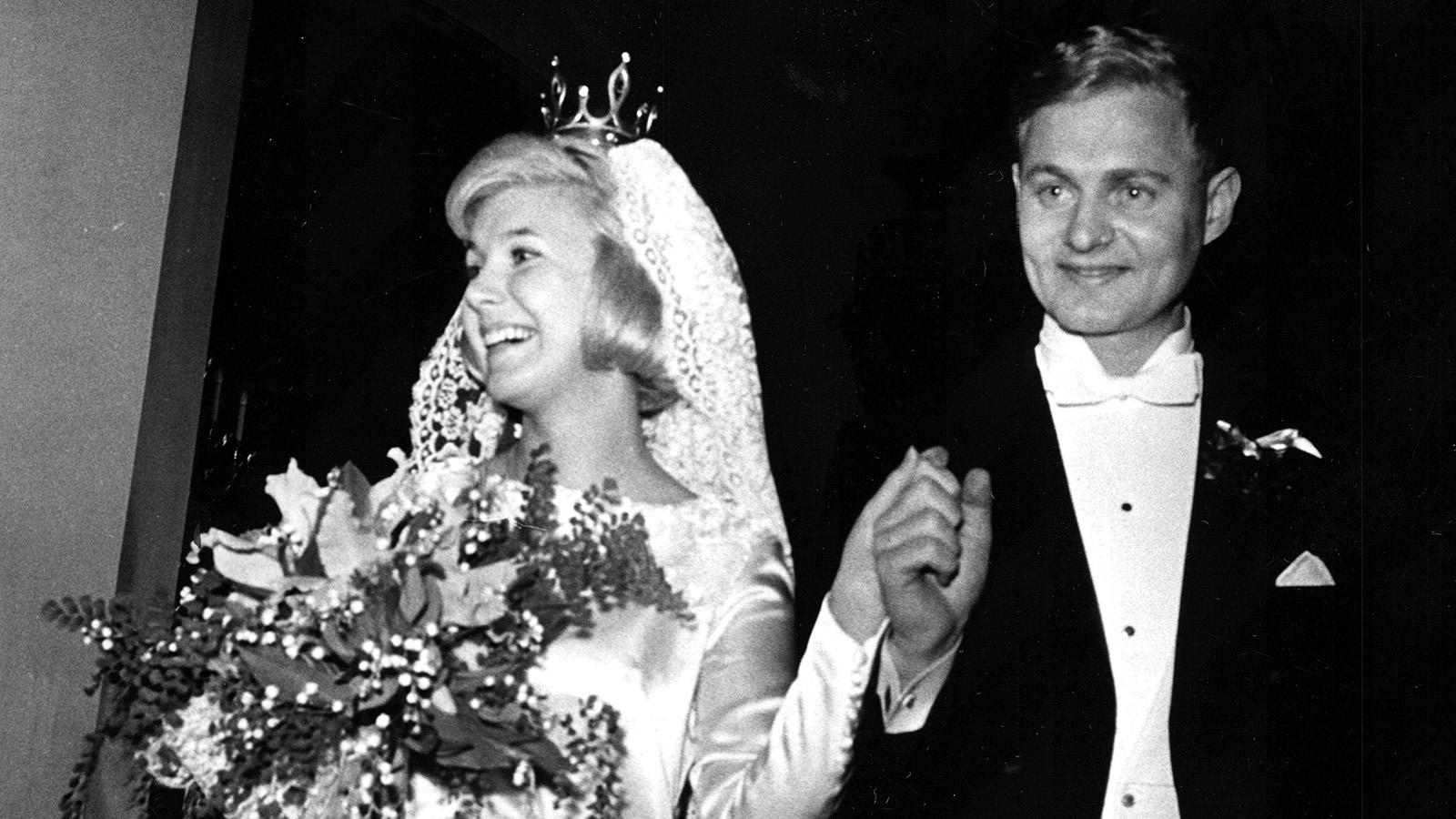 Ann-Louise Hanson och Bruno Glenmark gifte sig 1966.