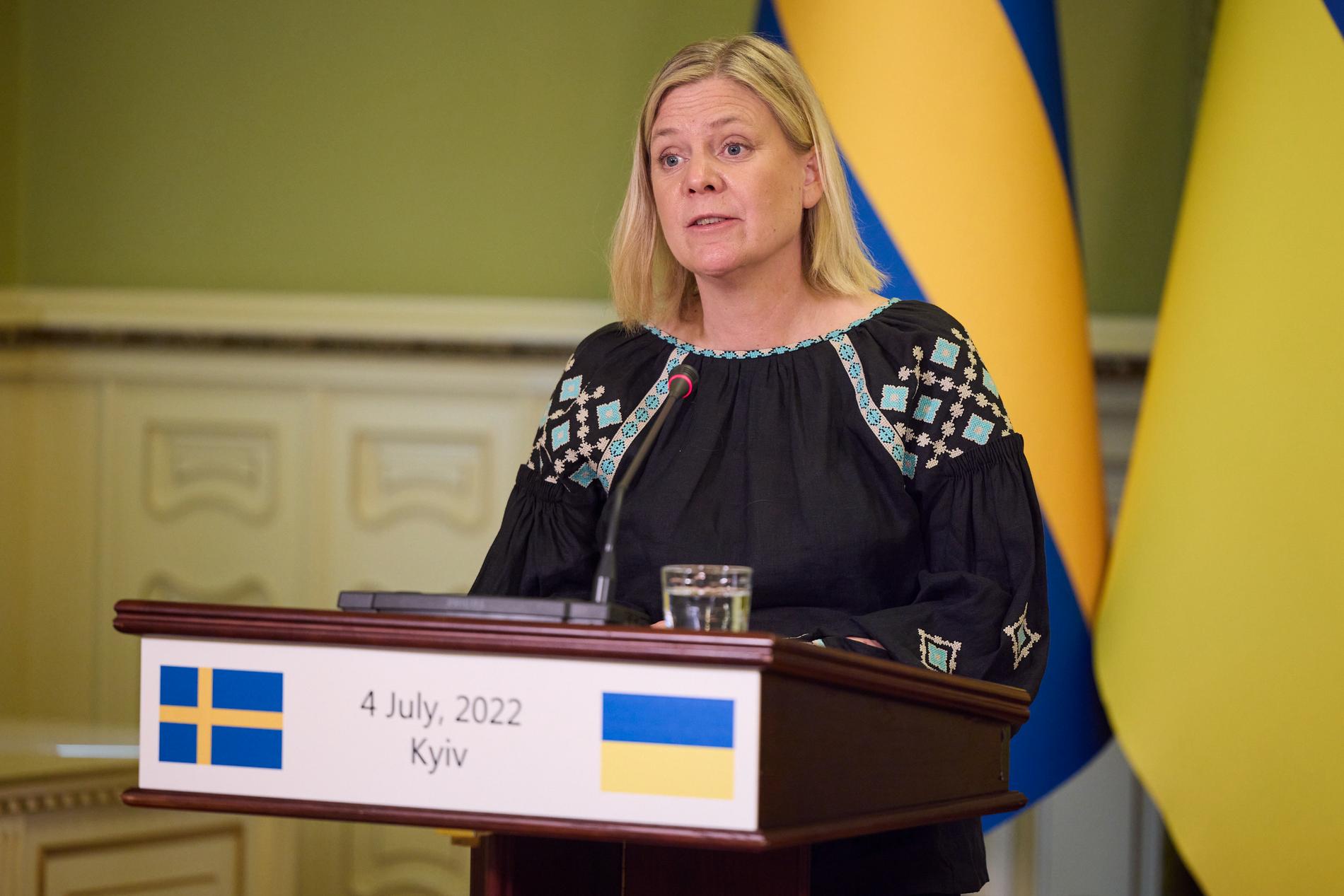 Statsminister Magdalena Andersson besökte Kiev, Ukraina.