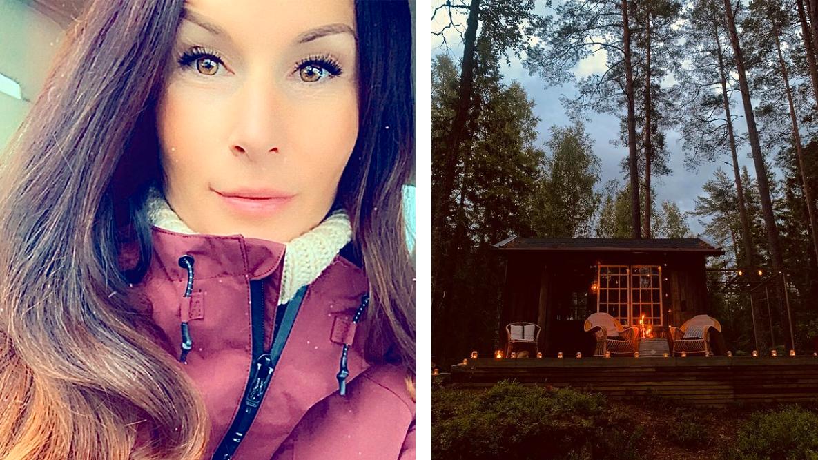 Fyrabarnsmamman Terese Schlegel från Arboga uppfyllde sin barndomsdröm och byggde sig en koja mitt ute i skogen. 