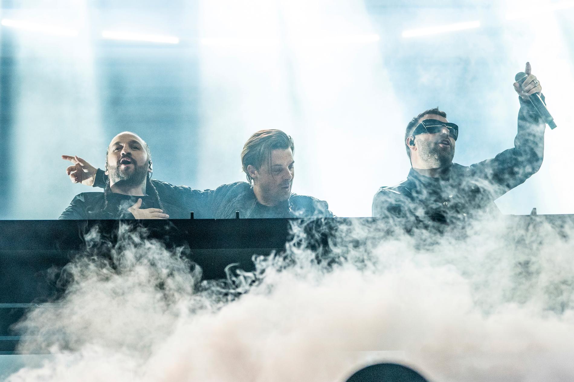 Steve Angello, Axwell och Sebastian Ingrosso i Swedish House Mafia. Arkivbild.