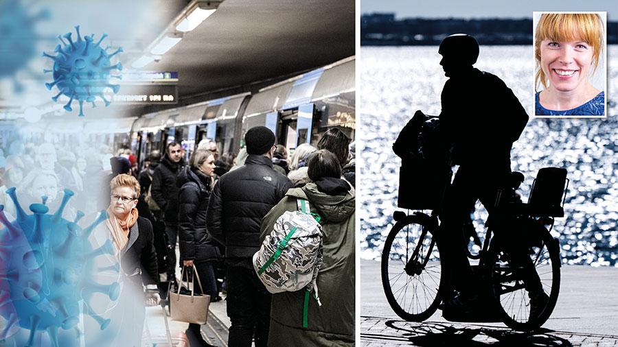 Det finns en risk att kollektivtrafiken blir ett kluster för smittspridning och att framkomligheten på våra vägar blir sämre. Båda dessa scenarier måste till varje pris undvikas. Därför: Ta cykeln! Till arbetet, till lämningen på förskolan, till mataffären, skriver Christine Lorne, ansvarig för smittskyddsfrågor i Region Stockholm.