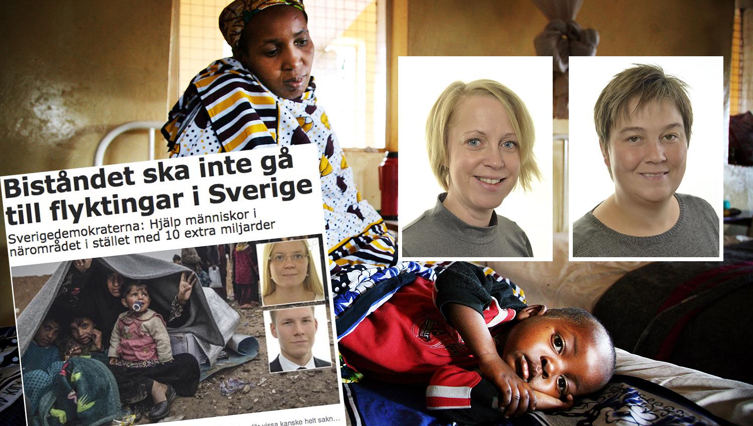 Sveriges bistånd till andra länder skulle med SD:s politik innebära nedskärningar 15 miljarder och en reträtt från Sveriges ställning som en humanitär stormakt, skriver debattörerna.