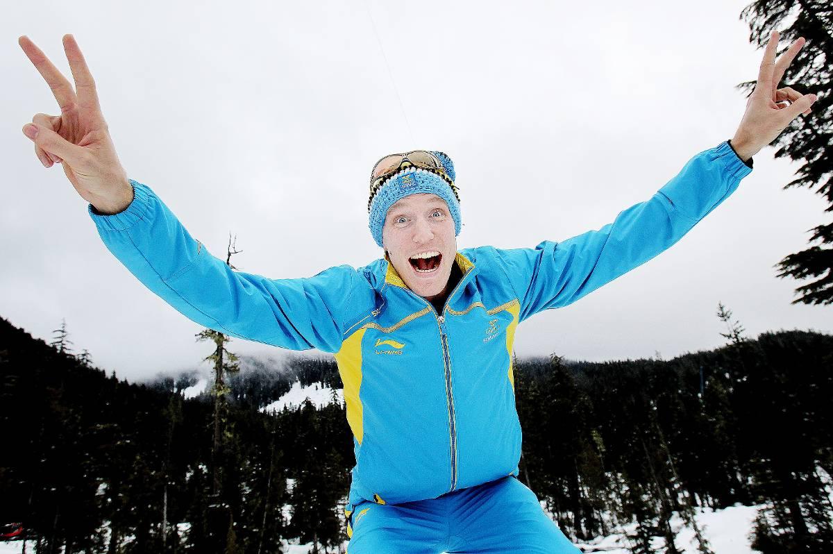 den största stundenSå här glad blev Björn Ferry när han vann OS-guld på 12,5 km jaktstart i Vancouver 2010. Men frågan är om svensken någonsin varit bättre än han varit de senaste veckorna.Foto