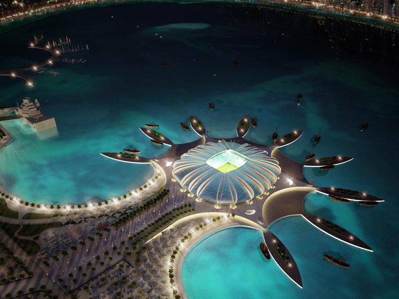 Doha Port Stadium, en av de tänkta VM-arenorna.