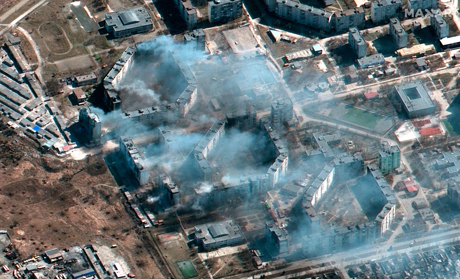 Mariupol i ruiner efter ryska bombningar.