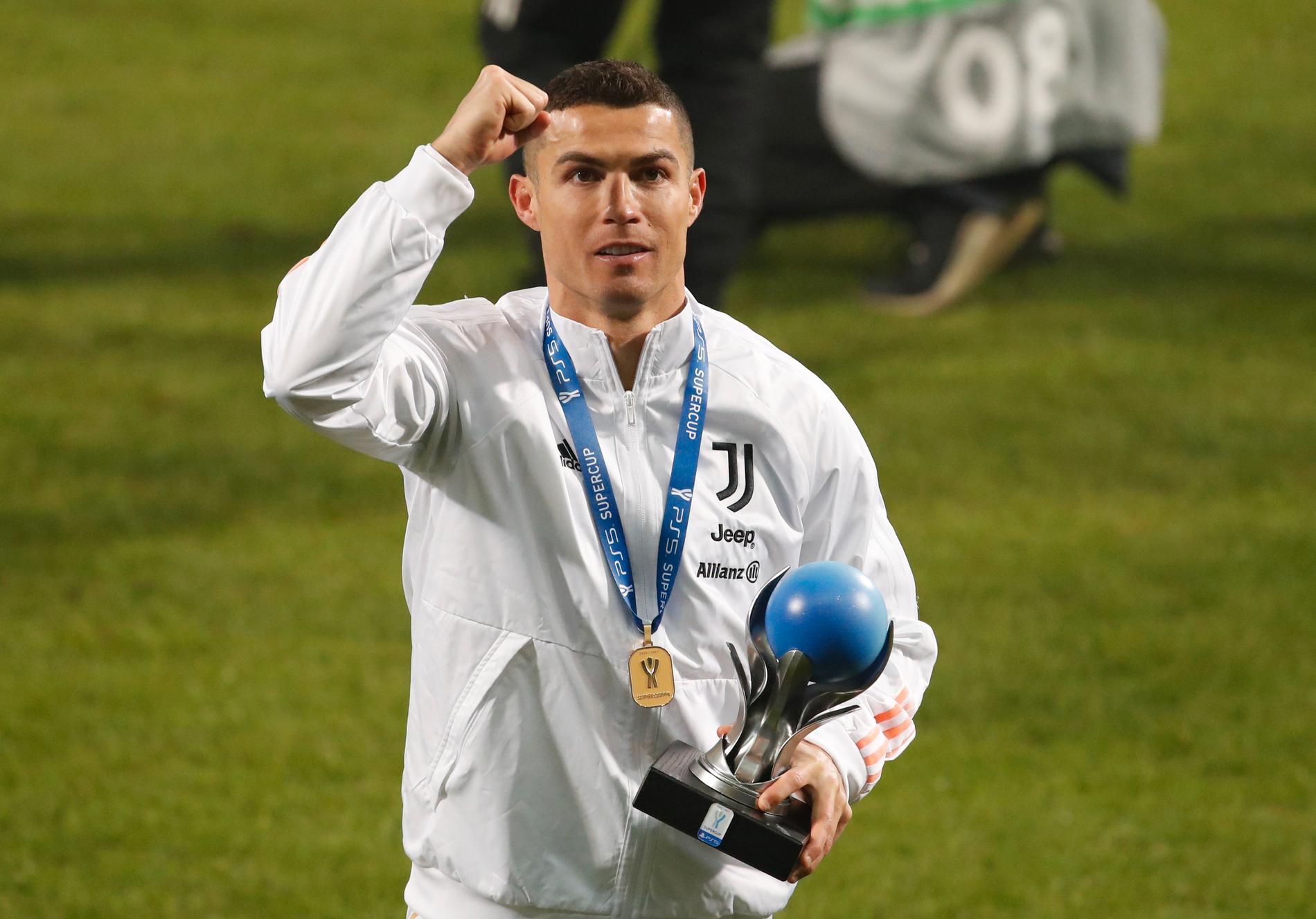 Cristiano Ronaldo firar segern i den italienska supercupen.