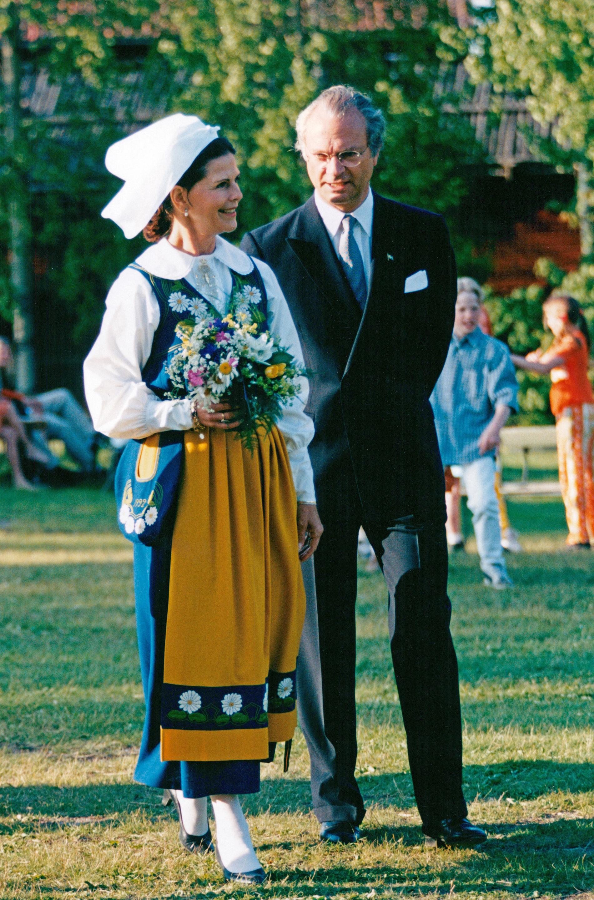Silvia och kungen på nationaldagen 1997. 