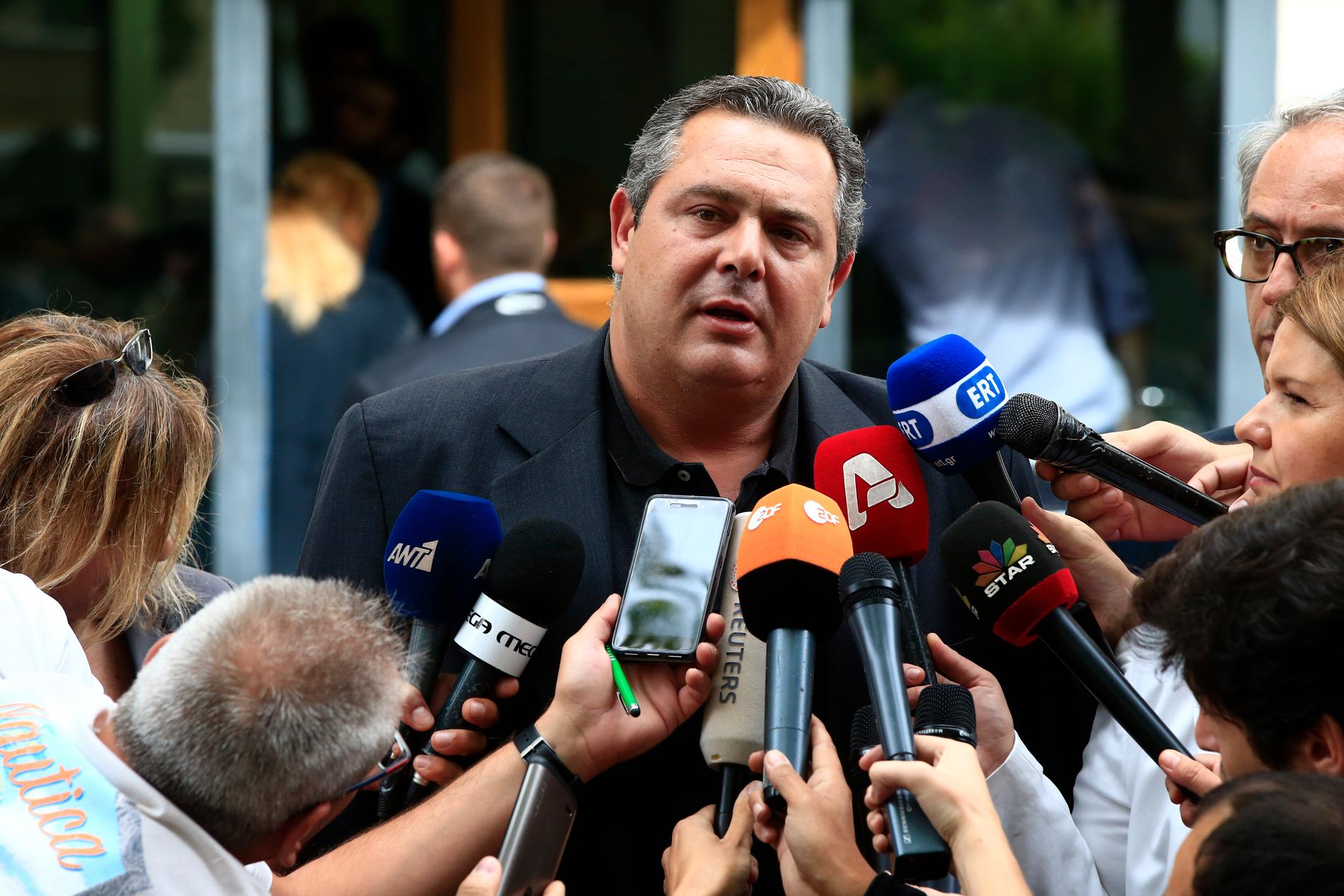 Panos Kammenos avgår som försvarsminister i Grekland. Arkivbild.