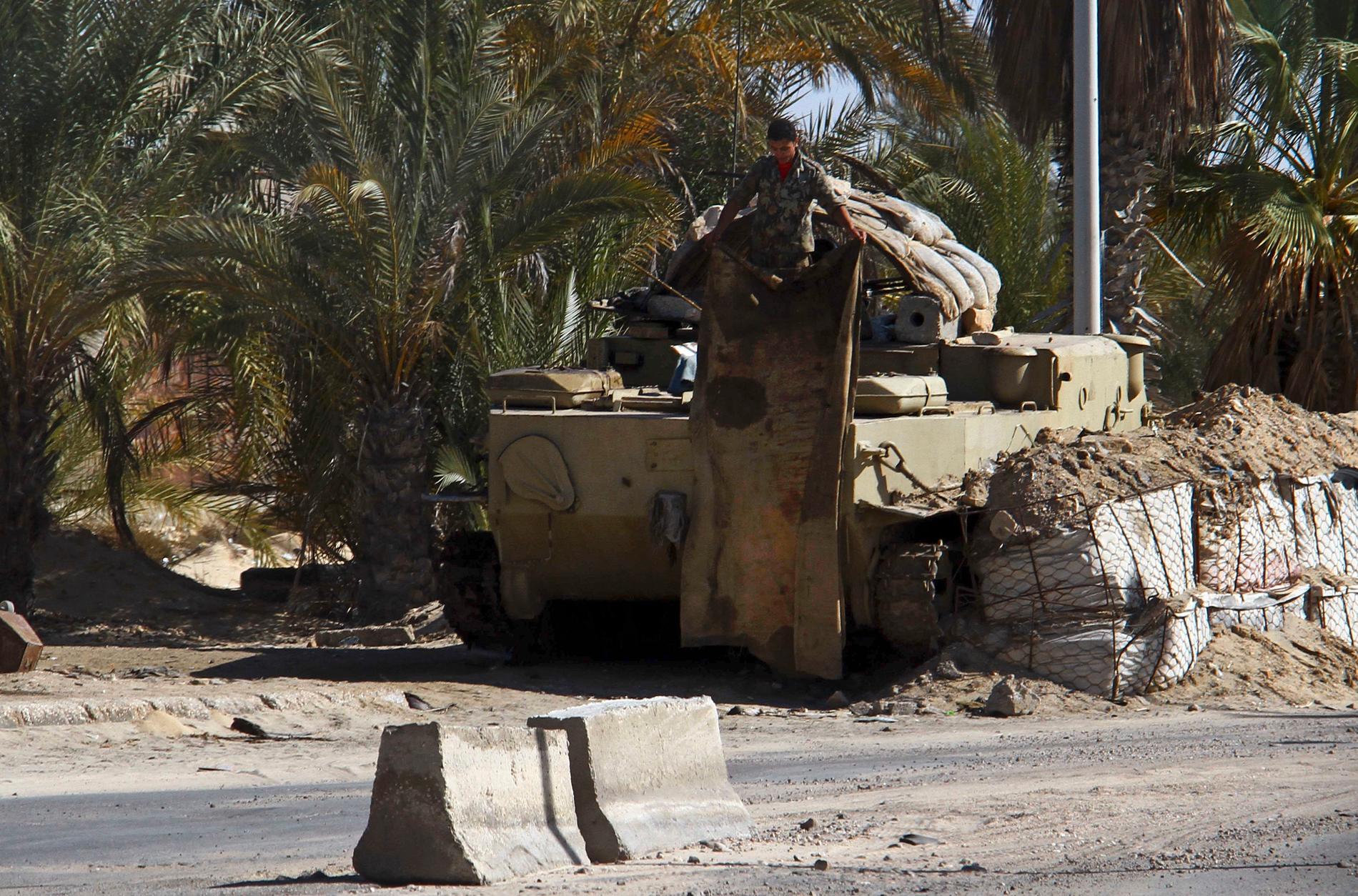 Egyptisk polis har dödat 17 extremister en skottväxling i norra Sinai. Arkivbild.