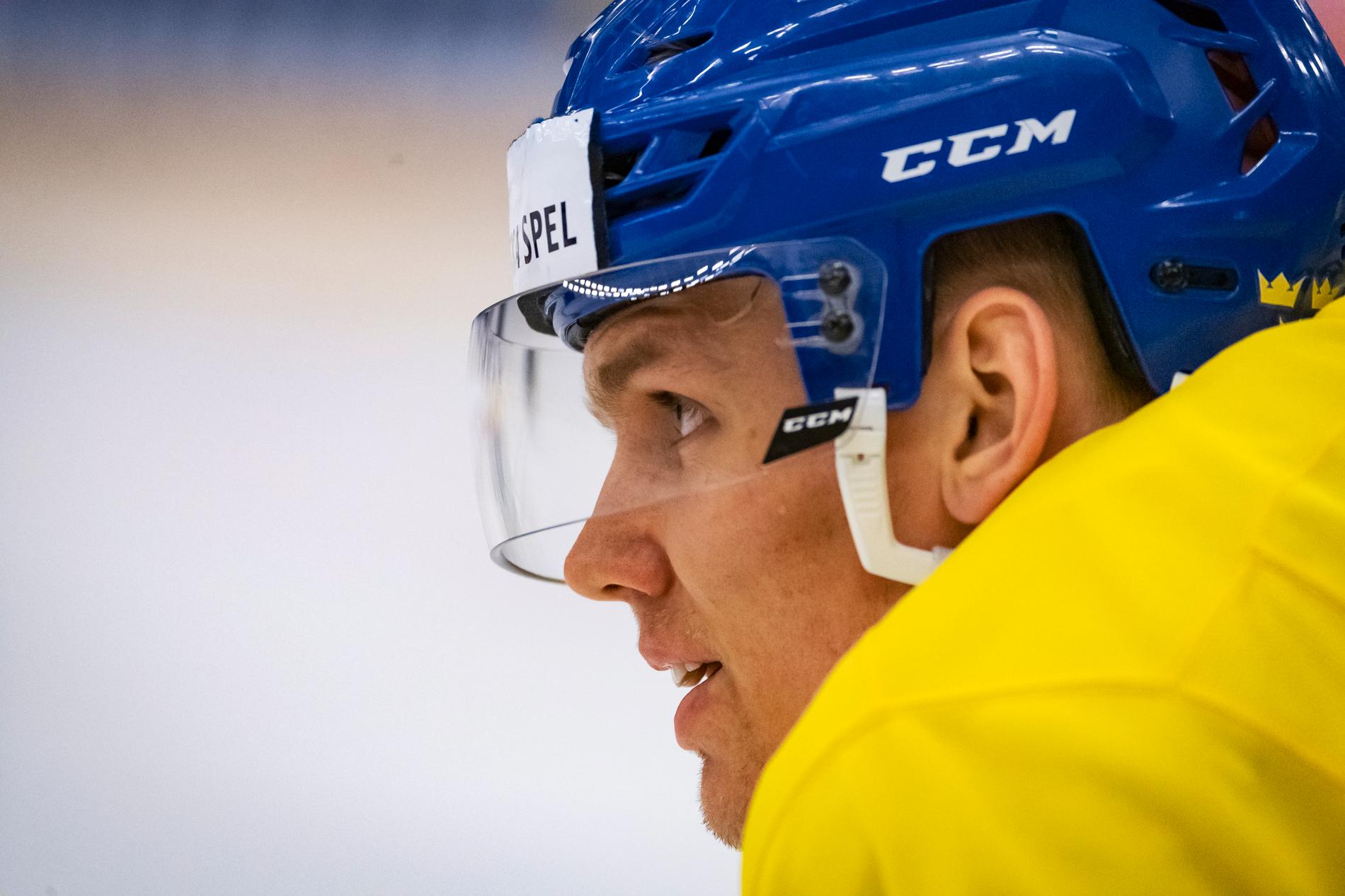 Viktor Svedberg spelade för Tre Kronor så sent som 2019, men kan nu få spela VM för Kazakstan. Arkivbild.