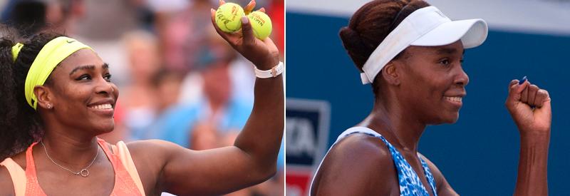 Serena och Venus Williams möts i kvarten.