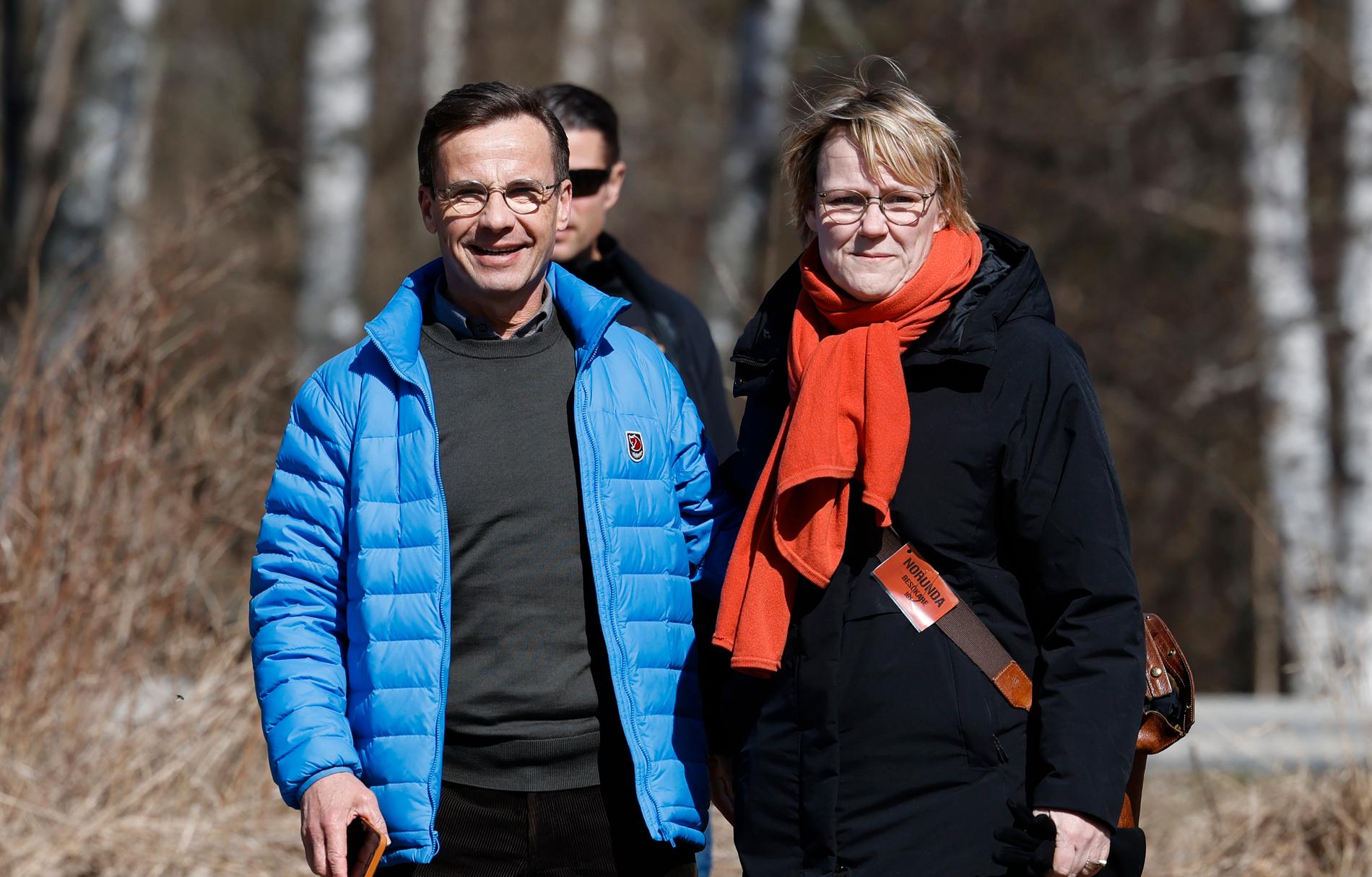Ulf Kristersson (M) tillsammans med frun Birgitta Ed. 