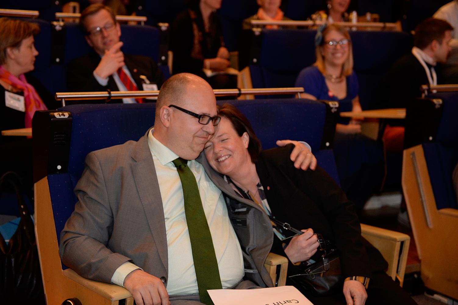 LO:s ordförande Karl-Petter Thorwaldsson och partisekreteraren Carin Jämtin: Överens.