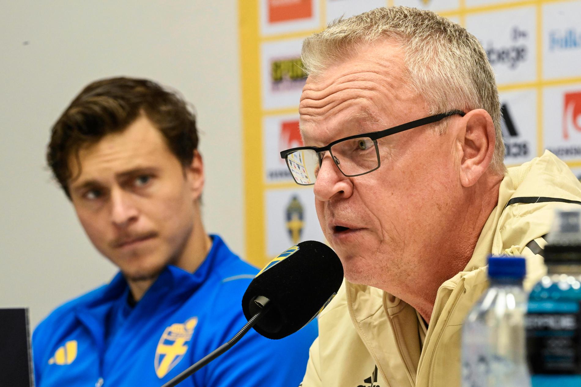 Janne Andersson under måndagens presskonferens. 