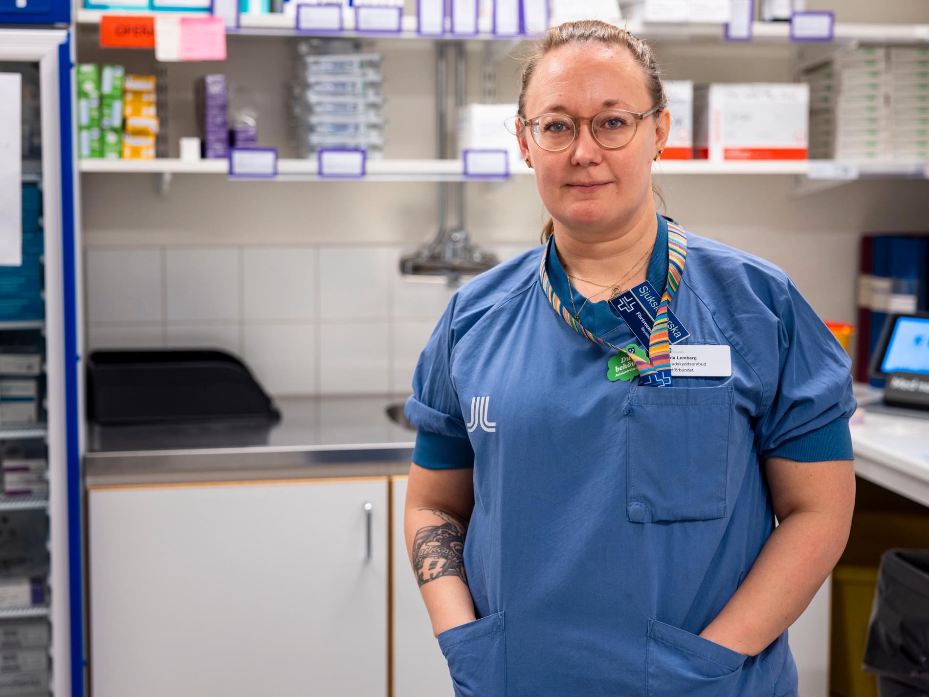 Operationssjuksköterskan Maria Lemberg arbetar på kvinnoklinikens operationsavdelning på Danderyds sjukhus.